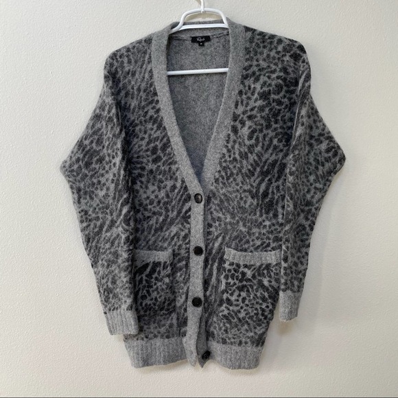 Rails Oslo Mixed Animal Wool Cardigan Sweater - Picture 4 of 10